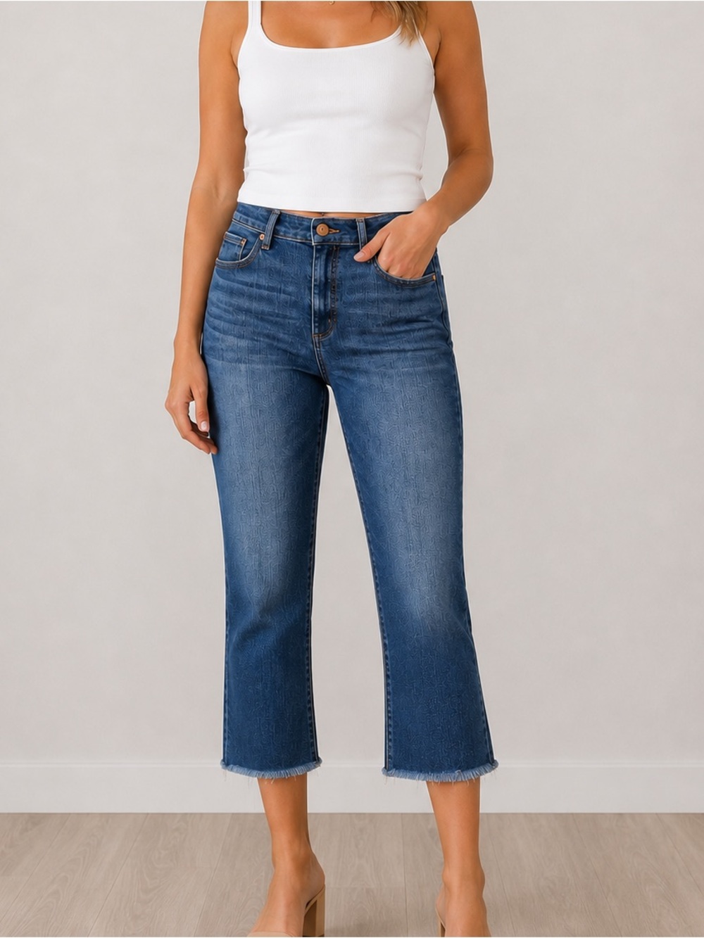 LOFT Curvy High Waist Flare Crop Jean